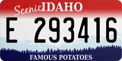 ID license plate E293416