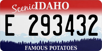 ID license plate E293432