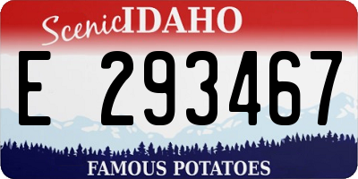 ID license plate E293467