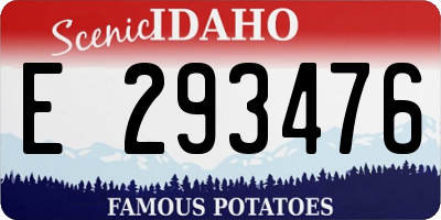 ID license plate E293476
