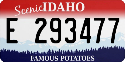 ID license plate E293477