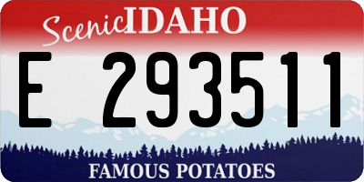 ID license plate E293511