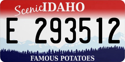 ID license plate E293512