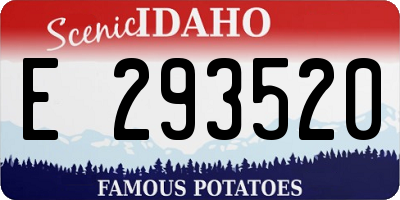 ID license plate E293520