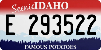 ID license plate E293522