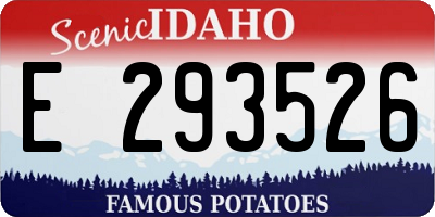 ID license plate E293526