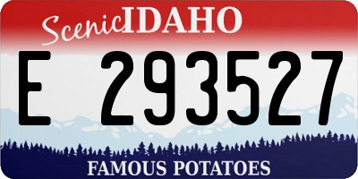 ID license plate E293527