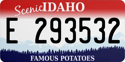 ID license plate E293532