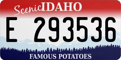 ID license plate E293536