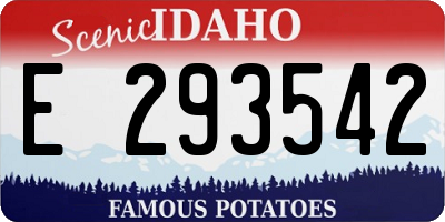 ID license plate E293542