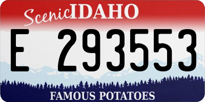ID license plate E293553