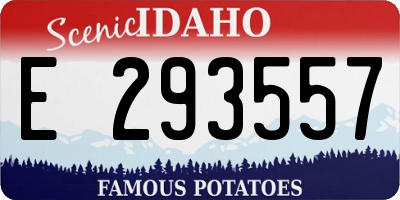 ID license plate E293557