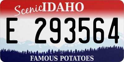ID license plate E293564
