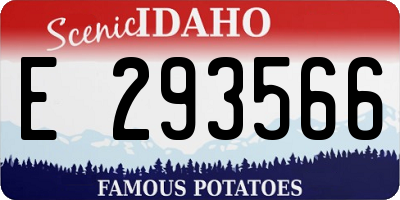 ID license plate E293566