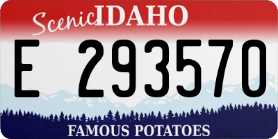 ID license plate E293570