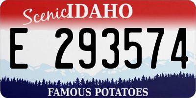 ID license plate E293574