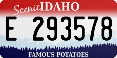ID license plate E293578