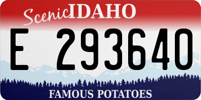 ID license plate E293640
