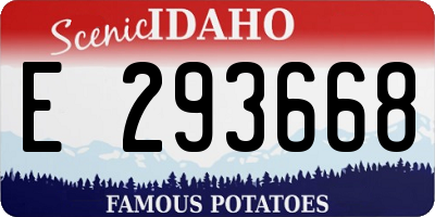 ID license plate E293668