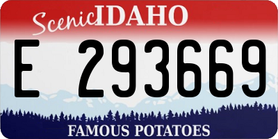 ID license plate E293669