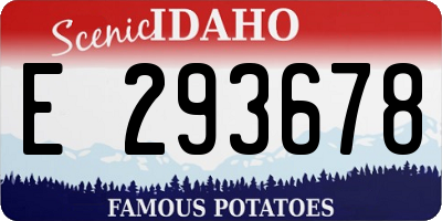 ID license plate E293678