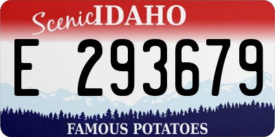 ID license plate E293679