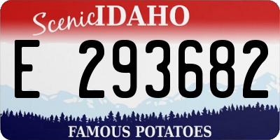 ID license plate E293682