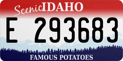 ID license plate E293683