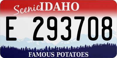 ID license plate E293708