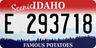 ID license plate E293718