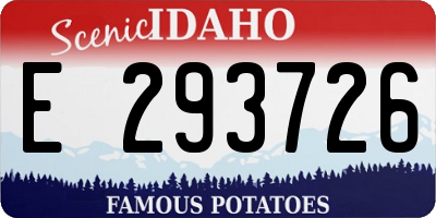 ID license plate E293726