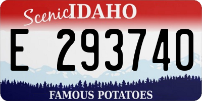 ID license plate E293740