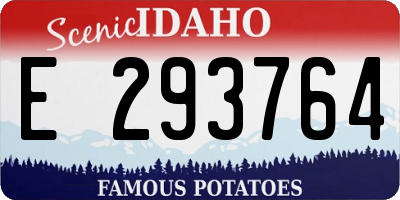 ID license plate E293764