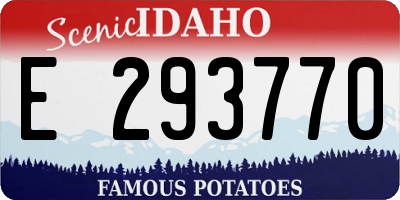 ID license plate E293770