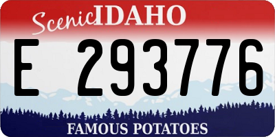 ID license plate E293776