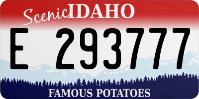 ID license plate E293777