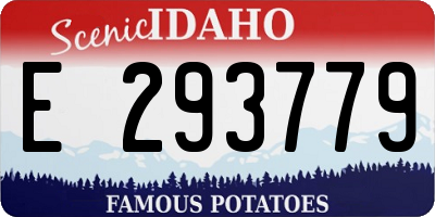 ID license plate E293779