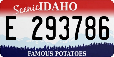 ID license plate E293786