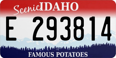 ID license plate E293814