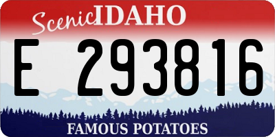 ID license plate E293816