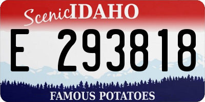 ID license plate E293818