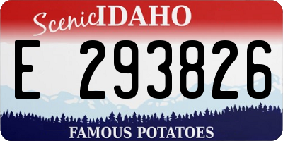 ID license plate E293826