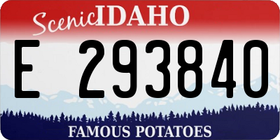 ID license plate E293840