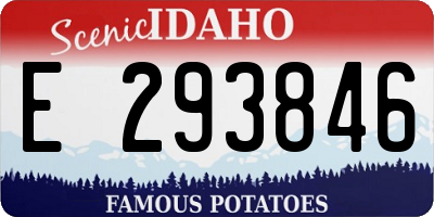 ID license plate E293846