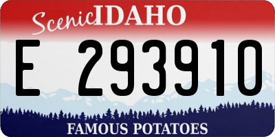 ID license plate E293910