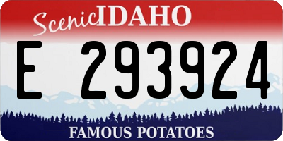 ID license plate E293924