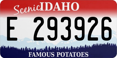 ID license plate E293926