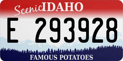 ID license plate E293928