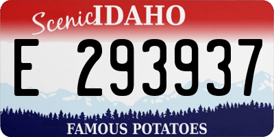 ID license plate E293937