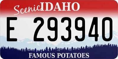 ID license plate E293940